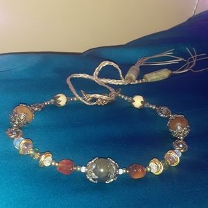 Gaudy Earth Tone Tiara/Choker